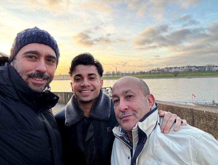 Paco Gámez, Leandro y José Mateos Mariscal en Düsseldorf